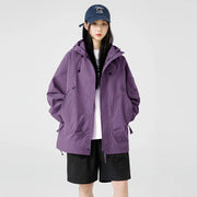 Streetwear Jackets for Women Autumn Waterproof Hooded Jacket Outdoor Casual Outerwear Unisex Tactical Coat Windproof Windbreaker Elite Boutique
