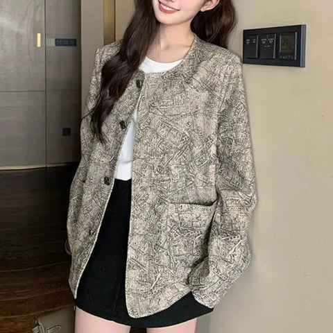 Women's Jackets High Quality Long Sleeve Female Coat Spring Autumn New Products Luxury Sale Cheap Lined Korean Style Casual Elite Boutique