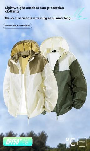 2025 UPF50+ Sun Jacket Men/Women - Lightweight UV Hoodie, Quick-Dry Outdoor Windbreaker, Fishing Running Coat Elite Boutique