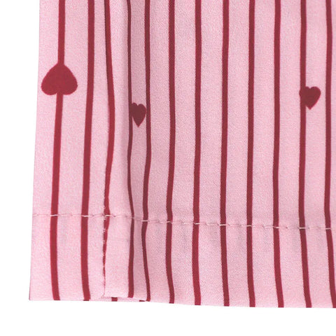 Women's Trousers Summer New Streetwear Fashion Striped Print Love Lace-up Casual Slim Trousers Pink Sexy Sweet Female Clothing Elite Boutique