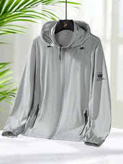 Upf 50 Hoodies Long Sleeve Men Outdoor Lightweight Zip Up Jacket Fishing Hiking Sun Protection Compressed Coat Zipper Pockets Elite Boutique
