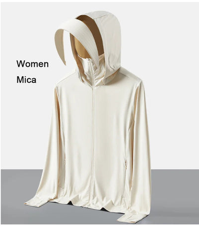 UPF50+ UV Sun Protection Shirts for Women Men Big Brim Breathable Ice Feeling Fabric Thin Ultra-Light Sunscreen Clothing Summer Elite Boutique