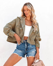 New Jackets for Women Hooded Denim Jacket Women Vintage Jean Coats Casual Long Sleeve Top Clothes Women Streetwear Elite Boutique