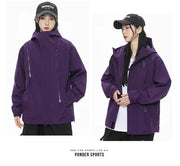 Streetwear Jackets for Women Autumn Waterproof Hooded Jacket Outdoor Casual Outerwear Unisex Tactical Coat Windproof Windbreaker Elite Boutique