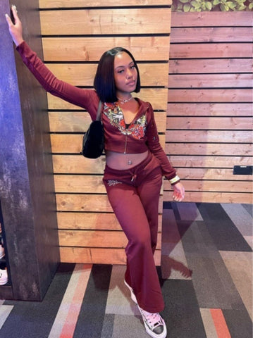 Women's Casual Street Printed 2-piece Set Multicolor Suit My Store
